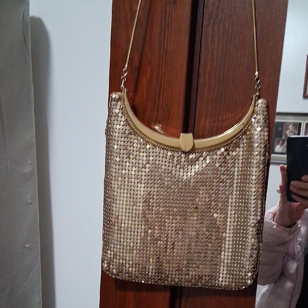 Made In Hong Kong Gold Sequined Bag